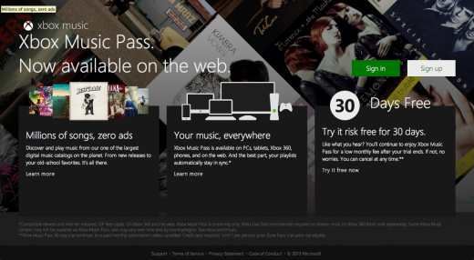 Microsoft unveils Xbox Music on the web