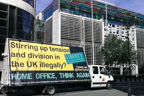 Liberty hits back against Home Office’s ‘racist’ van