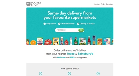 Quickfire supermarket delivery service Pocket Shop launches