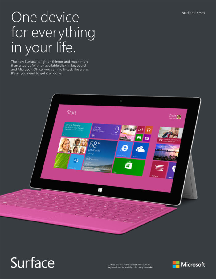Exposure Lead Agency For Microsoft Surface 2 Campaign