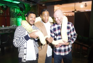 Raoul Shah and Tim Bourne Joint CEOs with celeb guest Reggie Yates