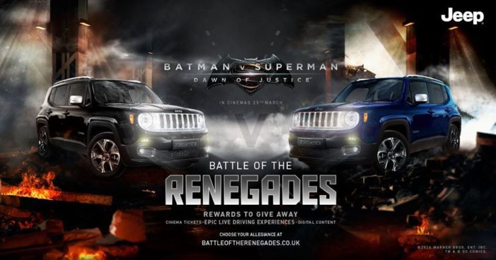 Jeep announced as executive car partner of Batman v Superman: Dawn of Justice