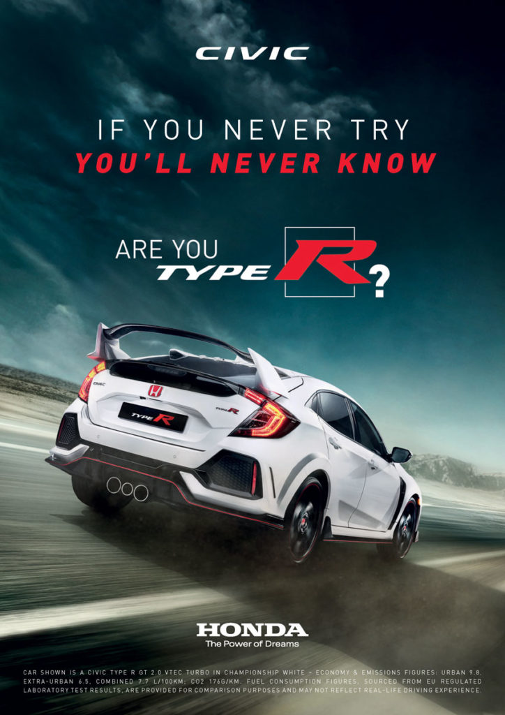 Honda Asks Are You Type R In European Launch Campaign For New Civic By Southpaw Marketing Communication News