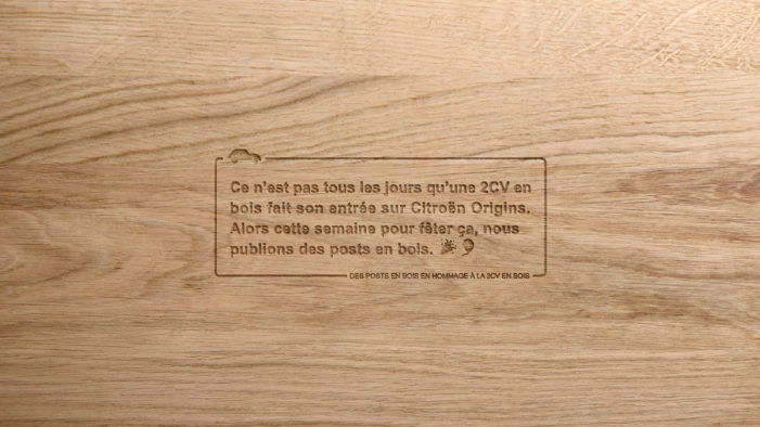 Citroën introduces a wooden 2CV car with new ad agency TRACTION