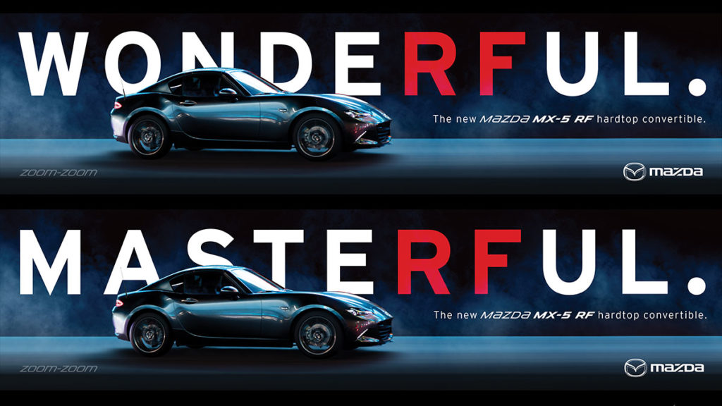 Mazda drives awareness of new MX-5 RF roadster with OOH ...