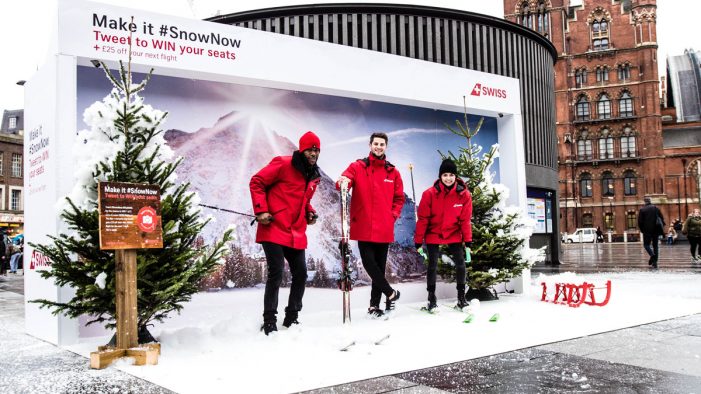 Space brings SWISS snow on demand to King’s Cross station
