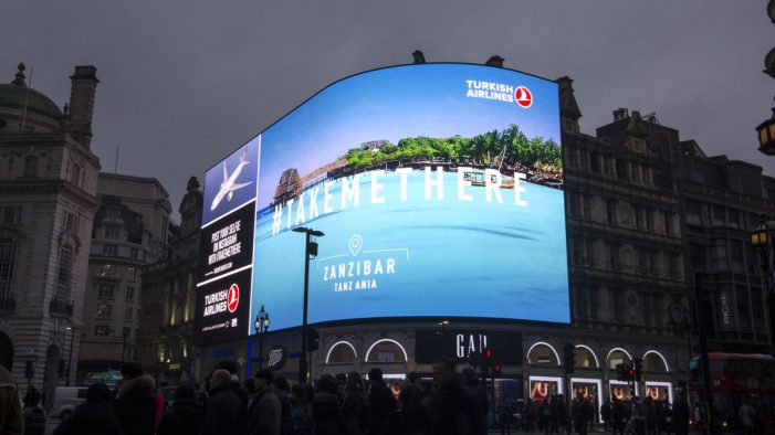 Turkish Airlines first airline to advertise on new Piccadilly Lights