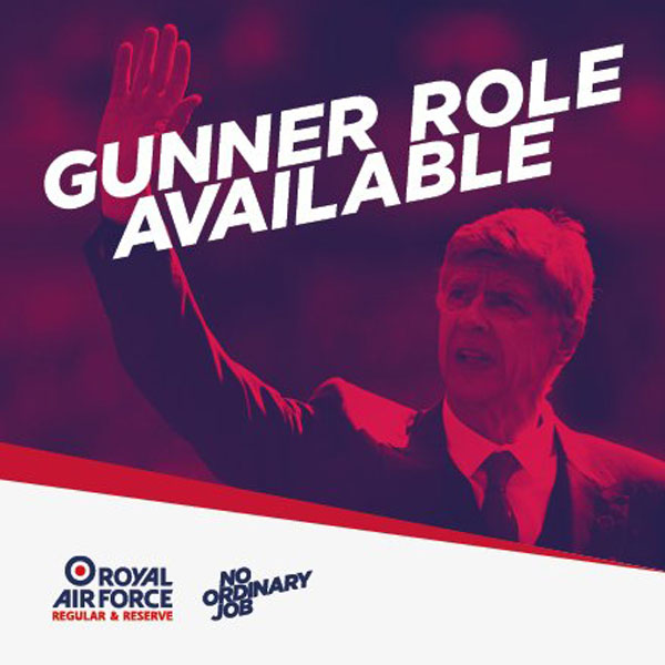 The Royal Air Force Capitalise on Arséne Wenger’s Announcement with Witty New Job Post