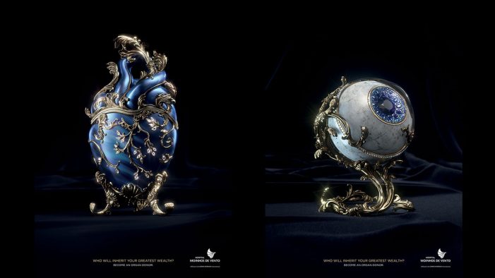 McCann Health re-imagines fabergé eggs as human organs to highlight the value of organ donations in campaign