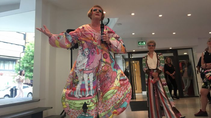 Grayson Perry opens exhibition of his gorgeous outfits at McCann London