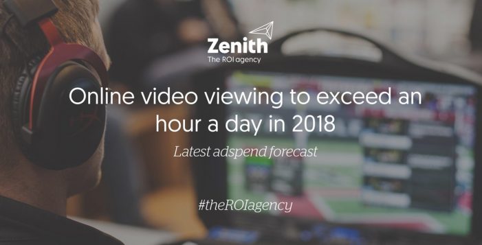 Online video viewing to exceed an hour a day in 2018, according to Zenith