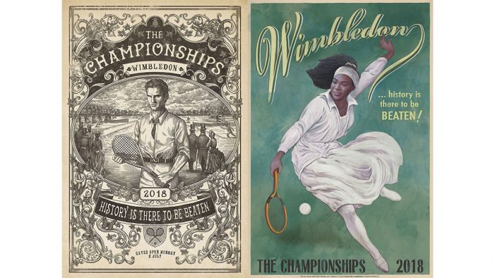 Wimbledon launches illustrated OOH Campaign by McCann London, celebrating the idea that “History is There to be Beaten”