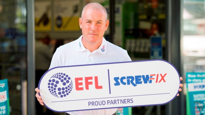 Screwfix signs as an official partner of the EFL