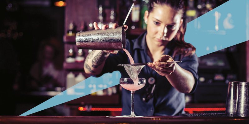 Be-At-One-bartender-pouring-cocktail-YesMore-agency