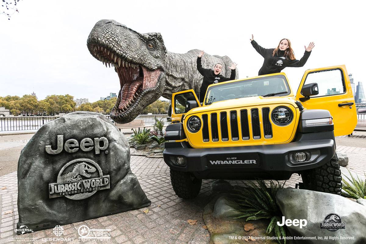  shocks Londoners to promote the new Jeep Wrangler and Jurassic World:  Fallen Kingdom Blu-ray and DVD – Marketing Communication News