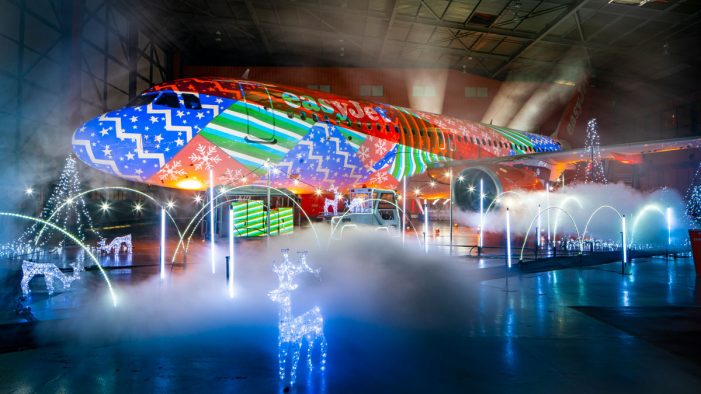 easyJet unveils world’s biggest Christmas lights show on a plane at London Luton Airport