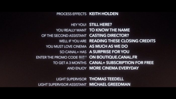 CANAL+ surprises real cinema lovers with a gift hidden in the closing credits