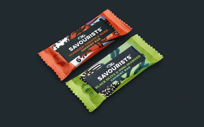 B&B studio reinvents snacking design codes with new identity for savoury snack bar The Savourists