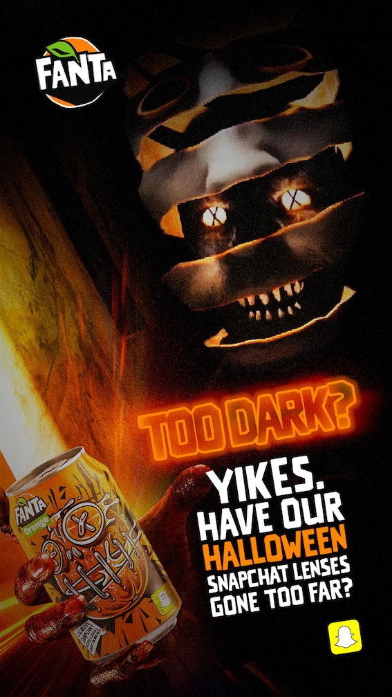 Fanta goes ‘Too Dark’ with Halloween Snapchatled campaign Marketing