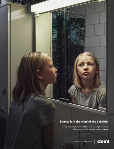 Finnish youth magazine ads dramatize social media’s influence on children’s self-image