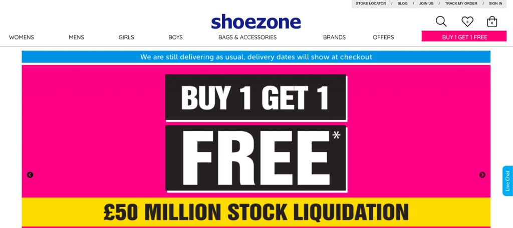 online footwear retailers