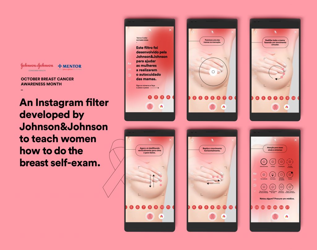 Johnson & Johnson creates Instagram filter that guides breast self