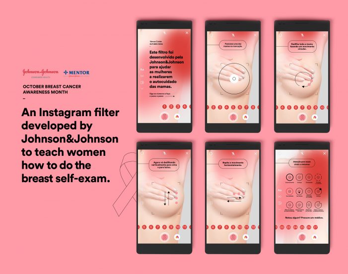 Johnson & Johnson creates Instagram filter that guides breast self-examination with the right movements