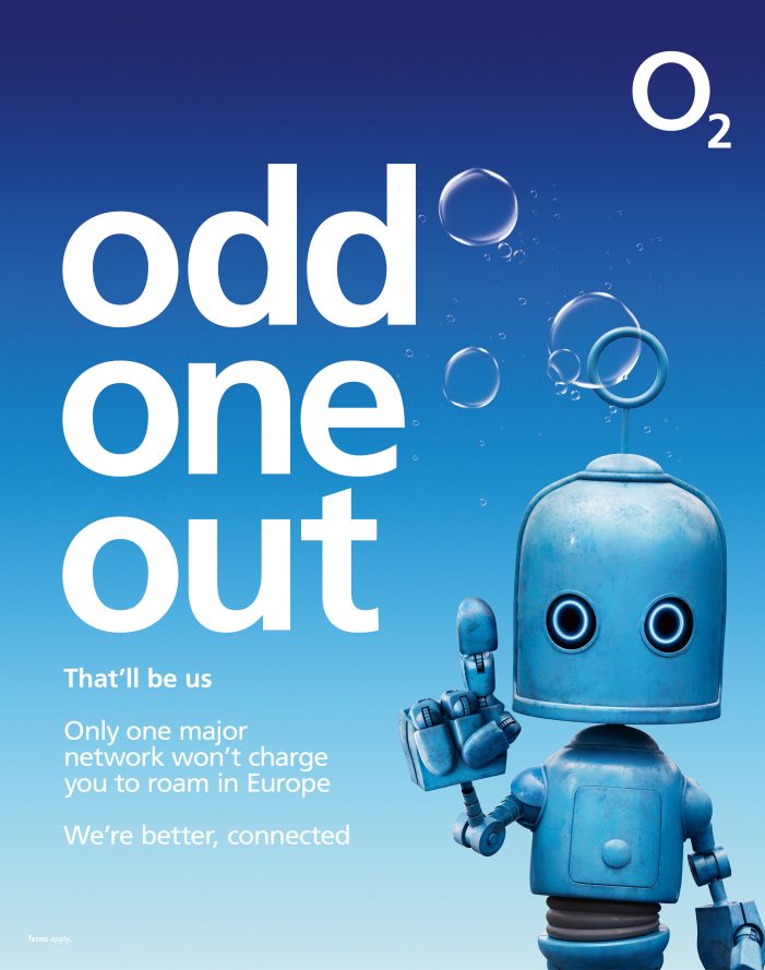 O2 Celebrates Being The ‘Odd One Out’ With Tactical Advert As It Becomes The Only Major UK Network To Rule Out Roaming Charges In Europe