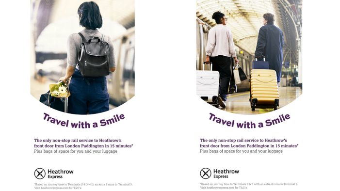New Heathrow Express ‘Travel with a Smile’ Campaign Lands Across Digital Display And DOOH