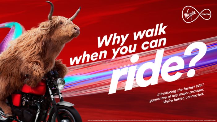 Why walk when you can ride? Virgin Media Introduces New Creative Platform With Its Superior WiFi Guarantee
