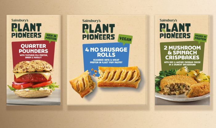 Plant Pioneers, successful plant-based brand offering by Sainsbury’s, has received a major update courtesy of strategic design agency Foster & Baylis.