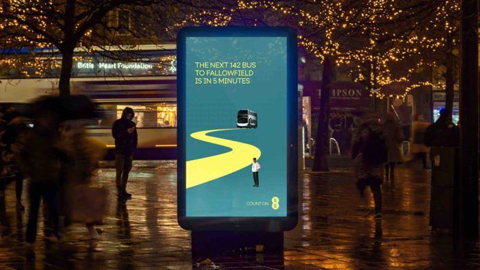 <strong>EE launches new digital billboards to help Manchester <em>Stay Connected at Night</em></strong>