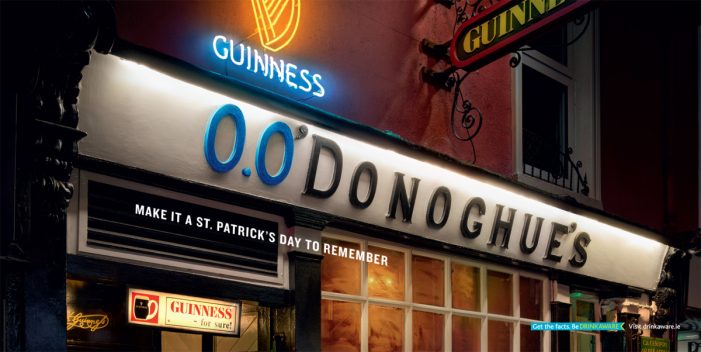 <strong>GUINNESS 0.0 LAUNCHES BIGGEST EVER RESPONSIBLE DRINKING CAMPAIGN, WITH ‘MAKE IT A ST. PATRICKS DAY TO REMEMBER’</strong>
