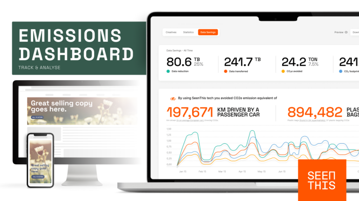 SeenThis launches Emissions Dashboard to enable advertisers to analyse data reduction and emission savings on campaigns
