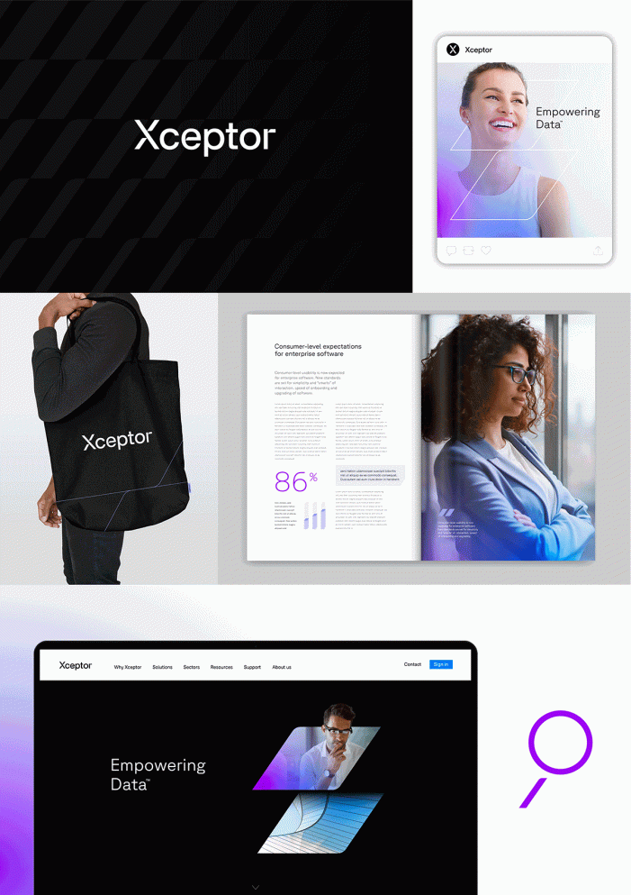 A platform for progress – new brand identity, created for Xceptor.