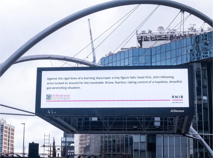 MullenLowe partners with RNIB to champion the importance of Alt Text with powerful copy-led outdoor and social campaign