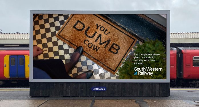 St Luke’s uses insults thrown at South Western Railway staff in new campaign to tackle abuse.