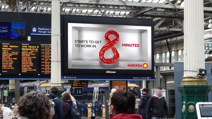 Nurofen partners with JCDecaux UK for the launch of its first 3D Out-of-Home activation on Transvision