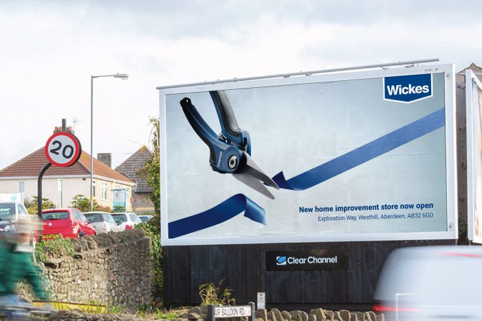 Wickes celebrates Aberdeen store opening with ribbon-cutting OOH campaign, created by St Luke’s