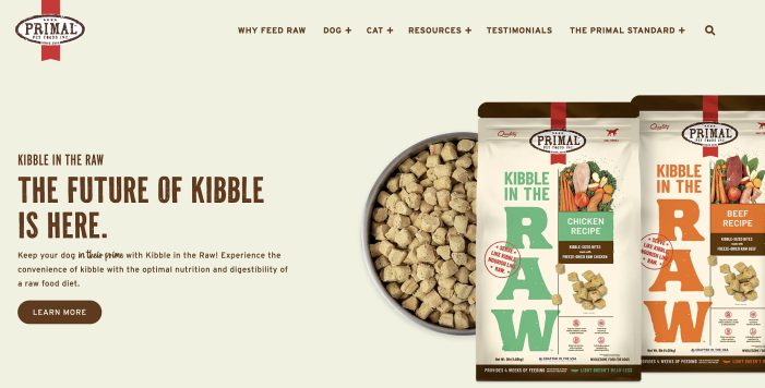 Advertising Agency Brandon Reenvisions Primal Pet Foods’ Website to Coincide with Brand Packaging Redesign