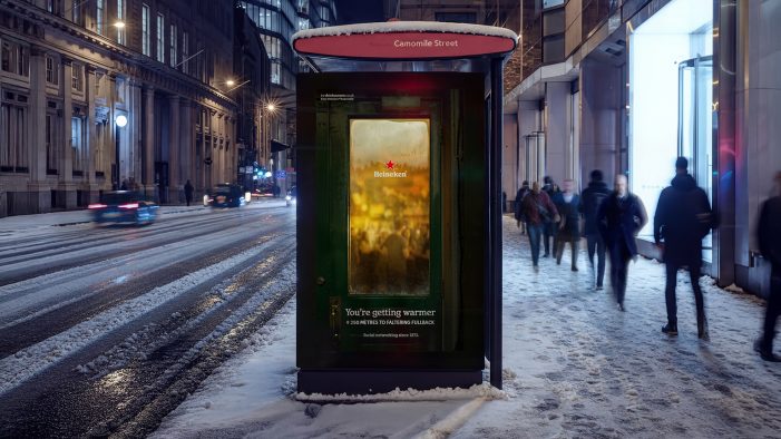 HEINEKEN®S “BEST SERVED WARM” CHAMPIONS COSY PUBS, USING SMART BILLBOARDS TO TURN PROXIMITY INTO SOCIAL CONNECTION