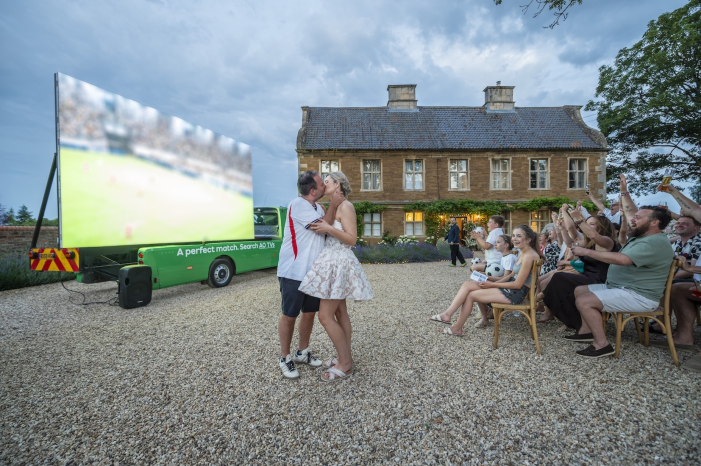 ‘I couldn’t let him miss it!’ Bride pulls off epic England surprise for footy-mad groom