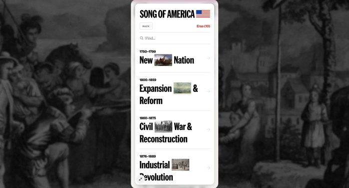 New “Song of America” Website by Synoptic Office Brings 250 Years of U.S. History to Life Through Song