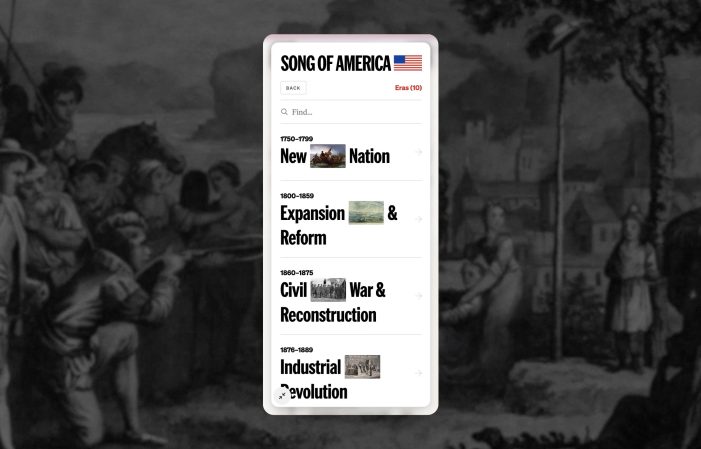 Synoptic Office New “Song of America” Website by Synoptic Office Brings 250 Years of U.S. History to Life Through Song
