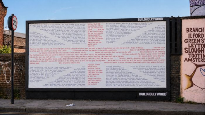 The Broken Britain billboard returns, but this time offering hope for the future